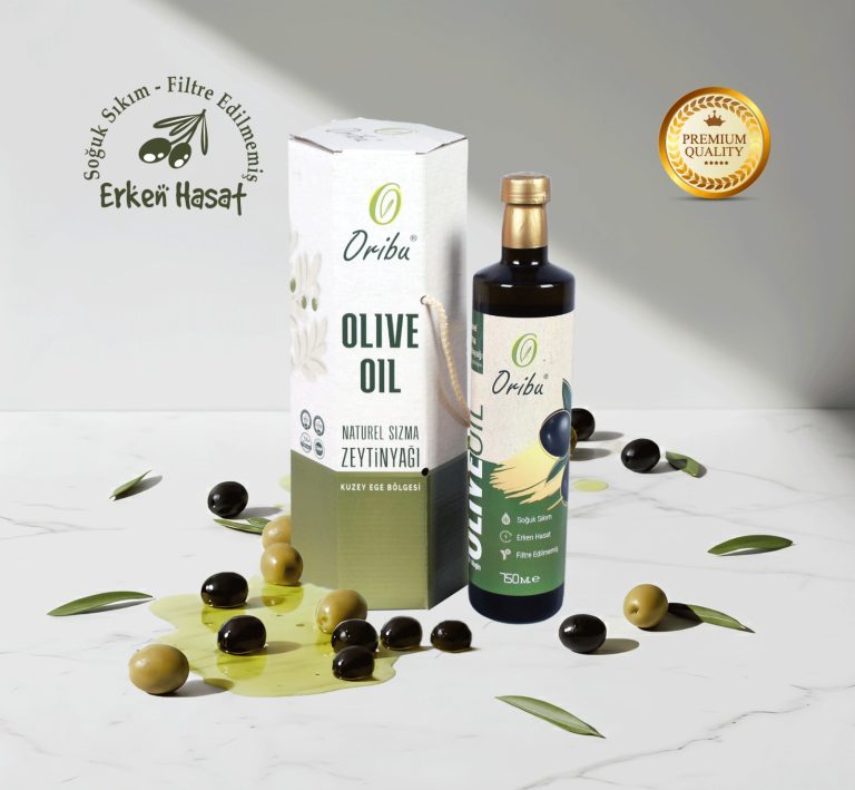 Oribu Erken Hasat Soğuk Sıkım Natürel Sızma Zeytinyağı – Amber Cam Şişe 750 ml